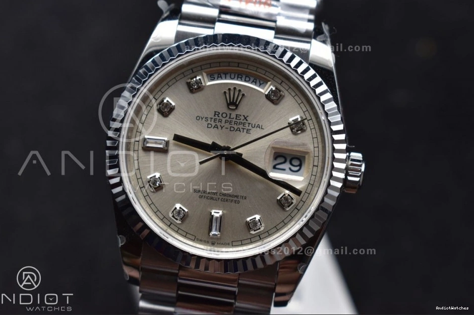 vr3255 904L Bracelet 36 QF Breathable 690 V5 Dial Steel Diamond Best Edition (Gain SS DayDate President Weight) Silver on 0217